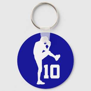 Pitcher Jersey Number 10 Baseball Sports Gift Keychain