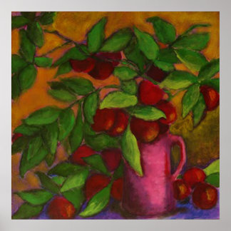 Pitcher of Plums Canvas Print