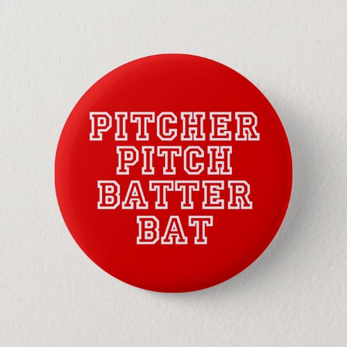 Pitcher Pitch Batter Bat Baseball Button