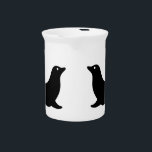 Pitcher - Seal Silhouette<br><div class="desc">Seals in silhouette. Two black animals face each other from either side. Simple graphic images.</div>