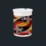Pitcher with Belgian Colors Design<br><div class="desc">Add a bold and patriotic touch to your table with our exclusive pitcher featuring the vibrant colors of Belgium! Expertly crafted with a sleek and stylish design, this pitcher is more than just a functional kitchen accessory—it’s a celebration of Belgium’s heritage and cultural pride. The striking combination of black, yellow,...</div>