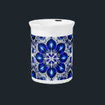 Pitcher with Blue White Colors Design<br><div class="desc">Enhance your serving essentials with our sophisticated pitcher featuring a stunning blue and white design, enriched by a modern Finnish-inspired glittering motif. This pitcher is not just a practical piece but a statement of elegance and style. The dazzling design, inspired by the brilliance of precious stones, seamlessly blends with the...</div>