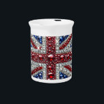 Pitcher with British Colors Design<br><div class="desc">Add a touch of British elegance to your gatherings with our exclusive pitcher featuring British colors and a dazzling modern precious stones glittering Union Jack design! Crafted with care, this pitcher seamlessly combines tradition and contemporary style, offering a striking tribute to British heritage. The iconic Union Jack, enhanced with sparkling...</div>