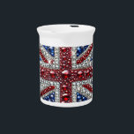 Pitcher with British Colors Design<br><div class="desc">Add a touch of British elegance to your gatherings with our exclusive pitcher featuring British colors and a dazzling modern precious stones glittering Union Jack design! Crafted with care, this pitcher seamlessly combines tradition and contemporary style, offering a striking tribute to British heritage. The iconic Union Jack, enhanced with sparkling...</div>