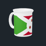 Pitcher with flag of Burundi<br><div class="desc">Add a touch of Burundian pride to your kitchen collection with our exclusive pitcher featuring the flag of Burundi! Crafted with meticulous attention to detail, this pitcher is more than just a functional item; it’s a celebration of Burundi’s heritage and cultural pride. The vibrant design prominently displays the iconic Burundian...</div>