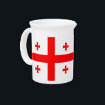 Pitcher with flag of Georgia<br><div class="desc">Add a touch of Georgian pride to your gatherings with our exclusive pitcher featuring the flag of Georgia! Crafted with meticulous attention to detail, this pitcher is more than just a functional serving piece; it’s a celebration of Georgia’s heritage and cultural pride. The vibrant design prominently displays the iconic Georgian...</div>