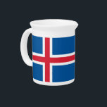 Pitcher with flag of Iceland<br><div class="desc">Add a touch of Icelandic pride to your kitchen with our exclusive pitcher featuring the flag of Iceland! Crafted with precision and care, this pitcher is more than just a functional item; it’s a tribute to Iceland’s stunning natural beauty and rich cultural heritage. The vibrant design proudly displays the iconic...</div>
