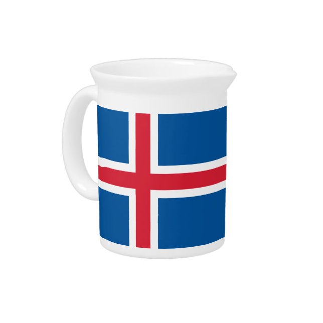Pitcher with flag of Iceland (Left)
