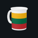 Pitcher with flag of Lithuania<br><div class="desc">Add a vibrant splash of Lithuanian pride to your gatherings with this beautifully designed pitcher featuring the flag of Lithuania! This pitcher is a perfect blend of practicality and patriotism. The iconic yellow, green, and red stripes of the Lithuanian flag are prominently displayed, making it a striking and meaningful piece...</div>