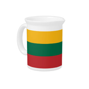 Pitcher with flag of Lithuania