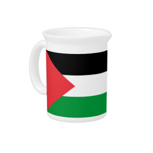 Pitcher with flag of Palestine