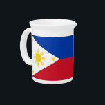 Pitcher with flag of Philippines<br><div class="desc">Add a splash of Filipino pride to your gatherings with this stunning pitcher featuring the flag of the Philippines! Designed to celebrate the rich culture and heritage of the Philippines, this pitcher combines functionality with national pride. The vibrant flag design stands out beautifully, making it a perfect addition to any...</div>