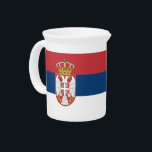 Pitcher with flag of Serbia<br><div class="desc">Add a touch of Serbian pride to your table with this elegant pitcher featuring the flag of Serbia! Designed for both style and practicality, this high-quality pitcher showcases the vibrant colors and emblem of the Serbian flag, making it a meaningful and eye-catching addition to any dining or kitchen setting. Whether...</div>