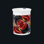 Pitcher with German Colors Design<br><div class="desc">Enhance your dining experience with this stunning pitcher, featuring a bold German Colors design, crafted with a modern 3D porcelain-like effect and a jewelry-inspired finish! This pitcher showcases the iconic black, red, and gold colors of Germany, bringing a sense of national pride to your table. The 3D effect adds depth...</div>