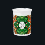 Pitcher with Irish Colors Design<br><div class="desc">Add a refreshing touch of Irish pride to your table with our pitcher featuring Ireland’s colors and a clover leaf good luck charm design! Expertly crafted, this pitcher blends practicality with cultural elegance, making it a delightful addition to your kitchen or dining room. The vibrant Irish colors and symbolic clover...</div>