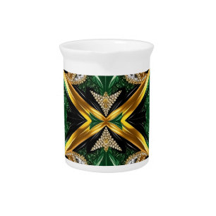 Pitcher with Jamaican Colors Design