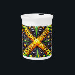 Pitcher with Jamaican Colors Design<br><div class="desc">Add a burst of vibrant energy to your drinkware collection with our pitcher featuring a modern abstract design in striking Jamaican colors! This pitcher is more than just a functional item; it’s a statement piece that celebrates Jamaica’s rich cultural heritage. The bold and dynamic abstract design, infused with the iconic...</div>