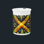 Pitcher with Jamaican Colors Design<br><div class="desc">Add a burst of vibrant energy to your drinkware collection with our pitcher featuring a modern abstract design in striking Jamaican colors! This pitcher is more than just a functional item; it’s a statement piece that celebrates Jamaica’s rich cultural heritage. The bold and dynamic abstract design, infused with the iconic...</div>
