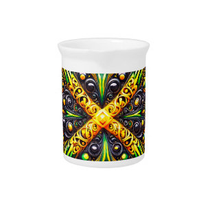 Pitcher with Jamaican Colors Design