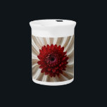 Pitcher with Japanase Colors Design<br><div class="desc">Enhance your table setting with this elegant pitcher featuring Japan Colors. The design highlights a bold red chrysanthemum at the center, delicately framed by a soft white satin veil, embodying the refinement and beauty of Japanese culture. Perfect for serving water, juice, or any beverage, this pitcher brings a sophisticated touch...</div>