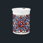 Pitcher with Netherlands Colors Design<br><div class="desc">Add a touch of Dutch sophistication to your serving collection with our exclusive pitcher featuring Netherlands colors in a precious glittering gemstone 3D mosaic design! This stunning pitcher is designed to showcase the vibrant tricolor of the Netherlands through a beautiful modern 3D mosaic effect, crafted with shimmering gemstones. The Dutch...</div>