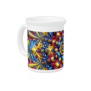 Pitcher with Romanian Colors Design