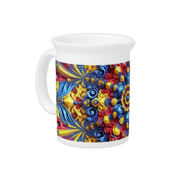 Pitcher with Romanian Colors Design (Left)