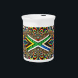 Pitcher with South African Colors Design<br><div class="desc">Bring a vibrant touch of South African pride to your table with our exclusive pitcher featuring a modern abstract design in the colors of South Africa! This pitcher is more than just a functional piece; it’s a work of art that celebrates South African heritage. The bold, abstract pattern in South...</div>