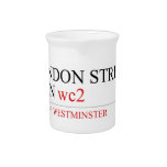 LONDON STREET SIGN  Pitchers