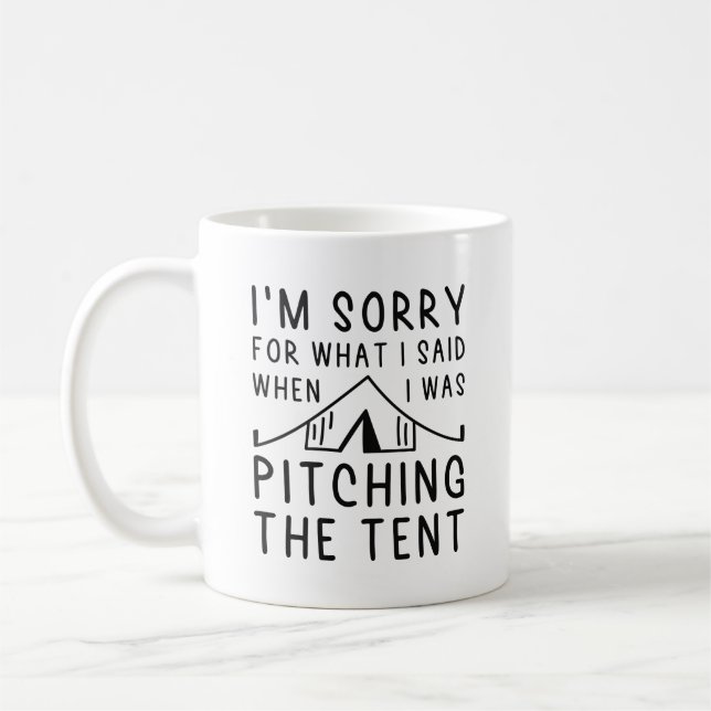 Pitching The Tent Coffee Mug (Left)