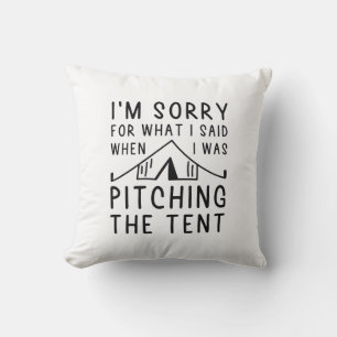 Pitching The Tent Throw Pillow