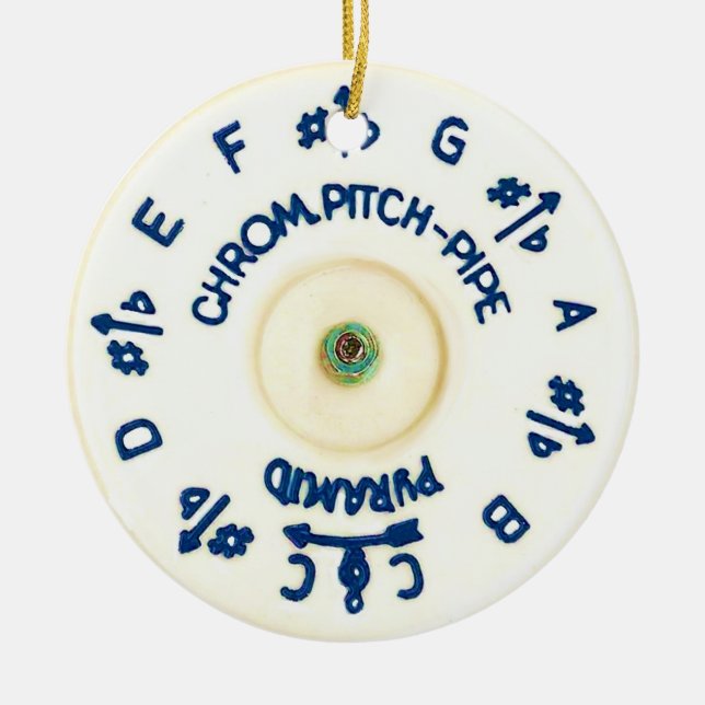 Pitchpipe Ceramic Ornament (Front)