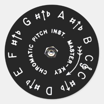Pitchpipe Classic Round Sticker by BarbeeAnne at Zazzle