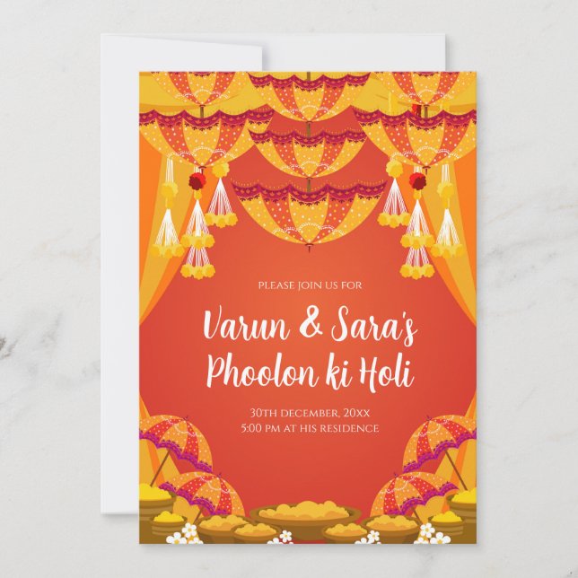 Pithi invitations & Digital Haldi invitations (Front)
