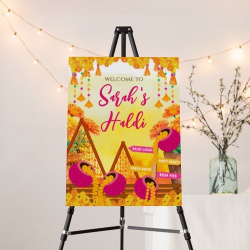 Pithi welcome signs as Haldi Welcome Signs
