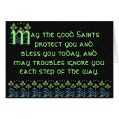 Pithy Irish Blessing Card - Customizable on inside (Front Horizontal)