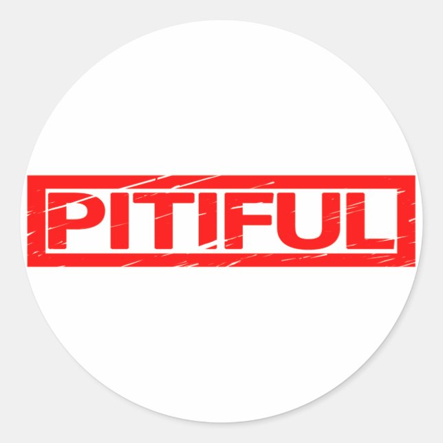 Pitiful Stamp Classic Round Sticker (Front)