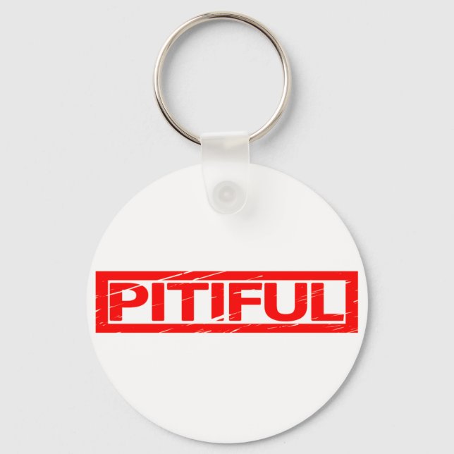 Pitiful Stamp Keychain (Front)