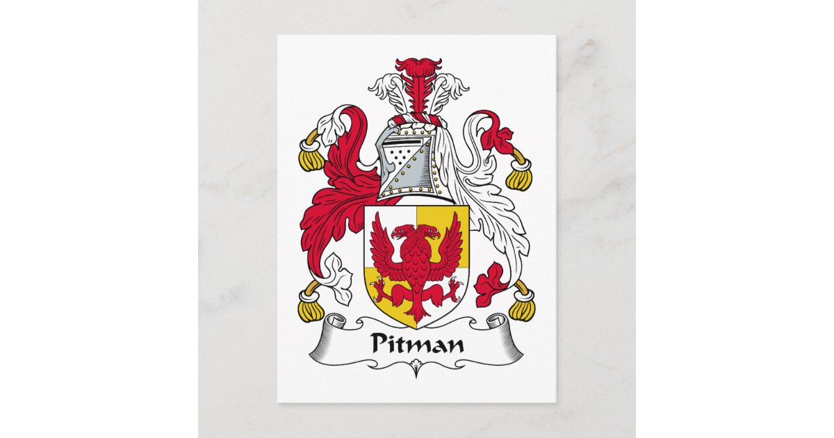 Pitman Family Crest Postcard | Zazzle