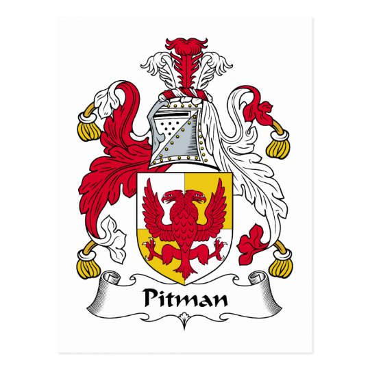 Pitman Family Crest Postcard | Zazzle.com