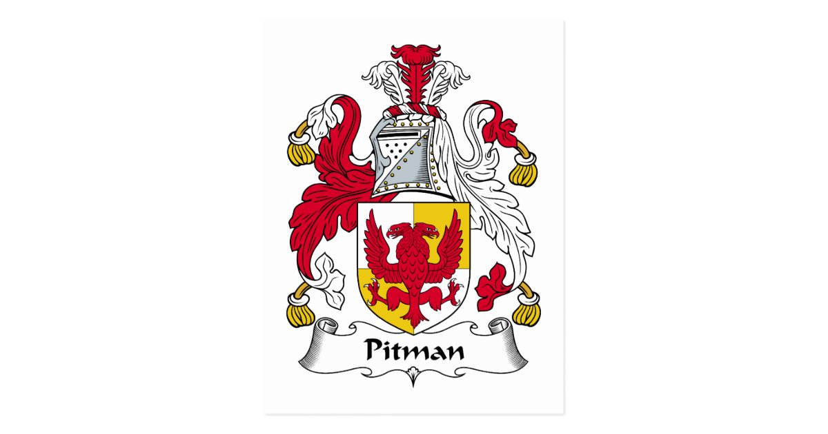 Pitman Family Crest Postcard | Zazzle.com