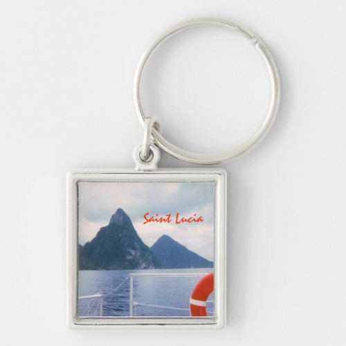 Pitons from the Sea Keychain