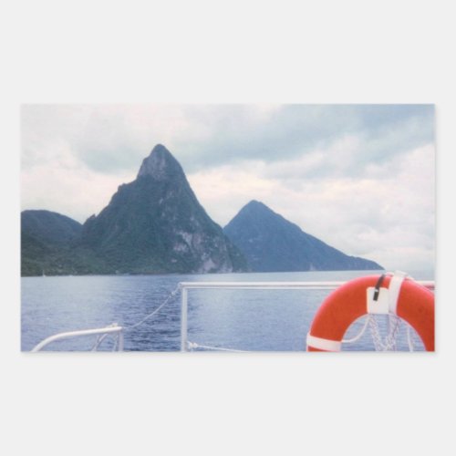Pitons from the Sea Sticker