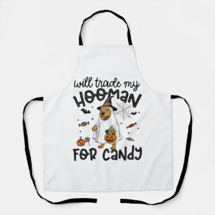 Pitpull Dog Halloween Ghost Spooky Apron