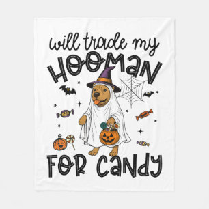 Pitpull Dog Halloween Ghost Spooky Fleece Blanket