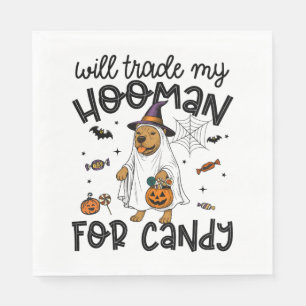 Pitpull Dog Halloween Ghost Spooky Napkins