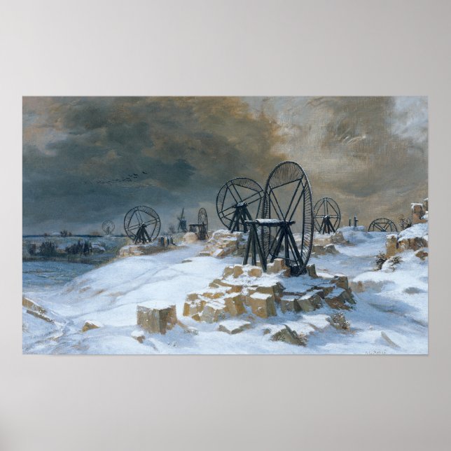 Pits at Gentilly in the Snow, 1879 Poster (Front)
