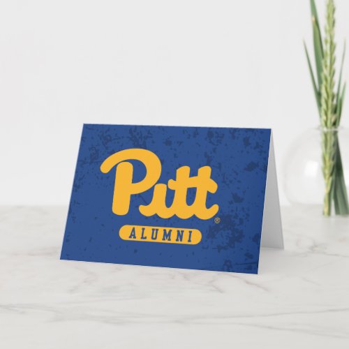 Pitt Alumni Distressed Card