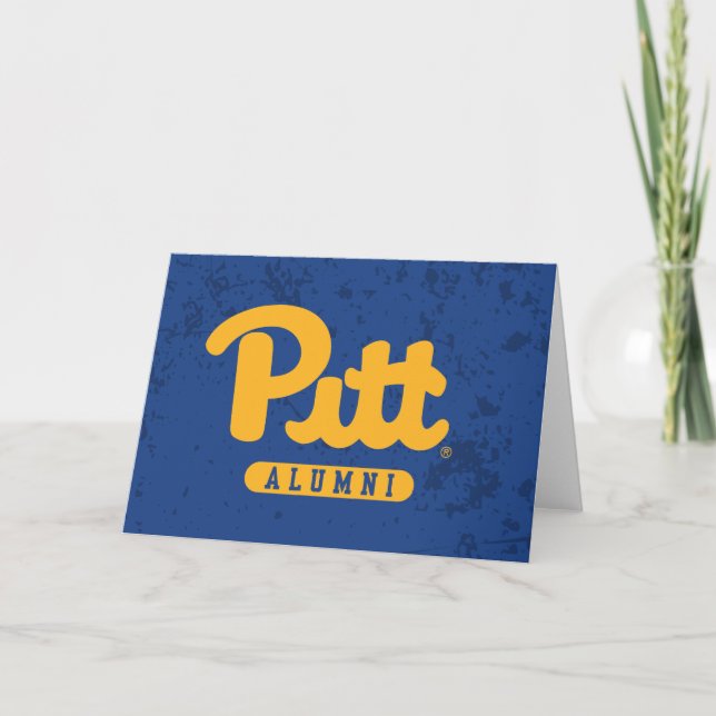Pitt Alumni Distressed Card (Front)