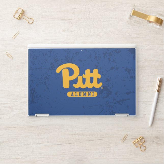 Pitt Alumni Distressed HP Laptop Skin (Desk)